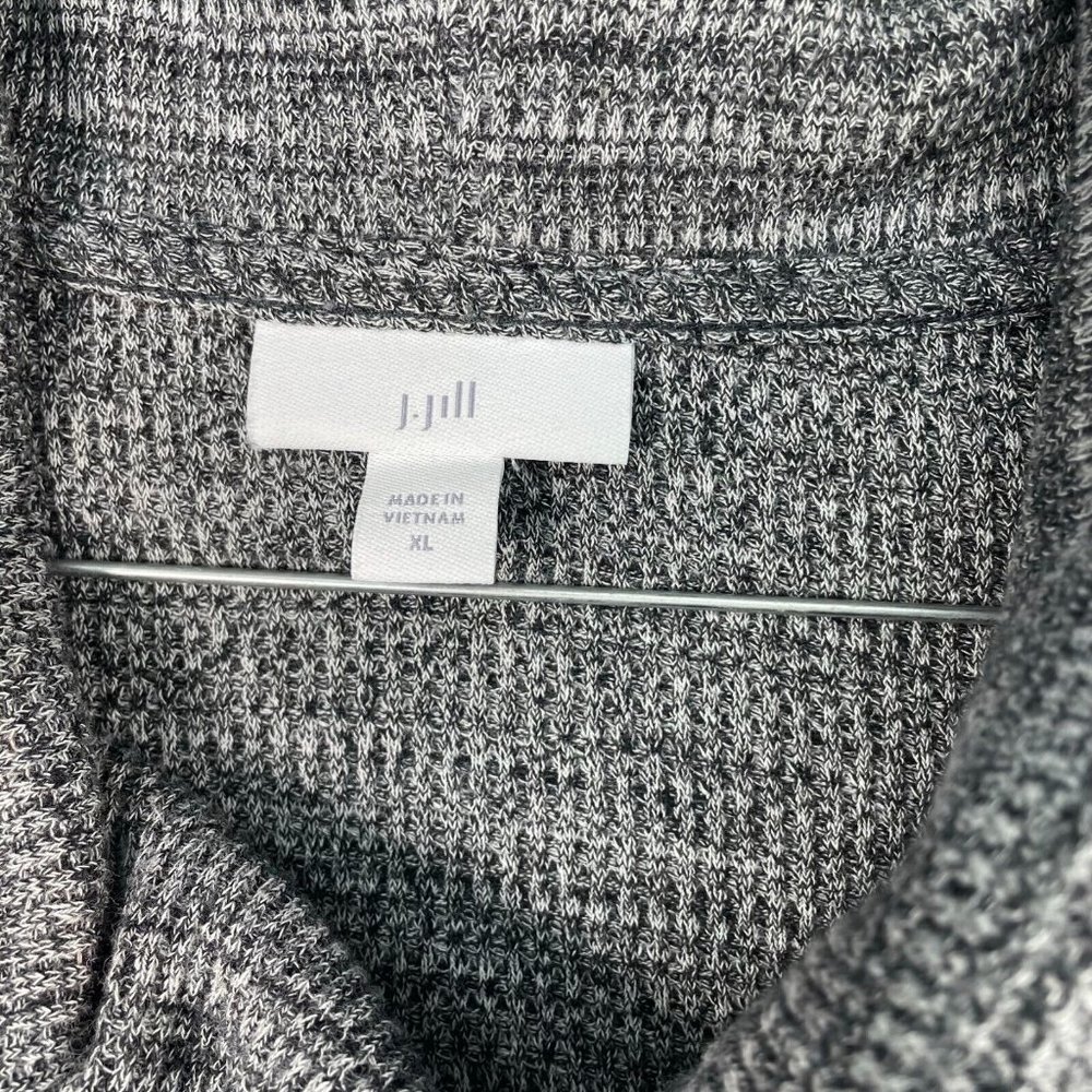 J Jill Sweater Womens size XL Gray Mock Neck Long Sleeve Cotton Stretch Pullover - Picture 4 of 6
